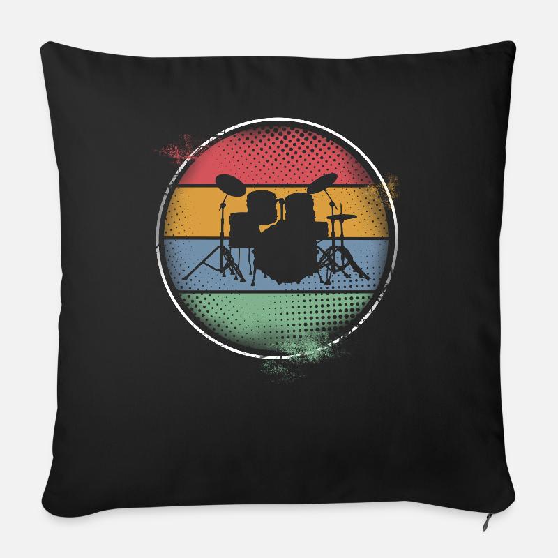 Drums - Sofakissen mit Füllung 45 x 45 cm - Schwarz