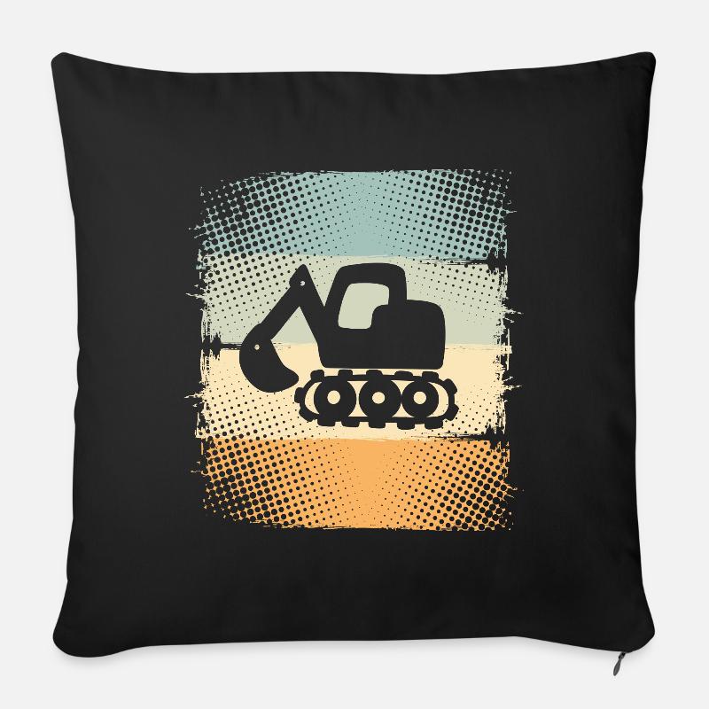 Bagger - Sofakissen mit Füllung 45 x 45 cm - Schwarz