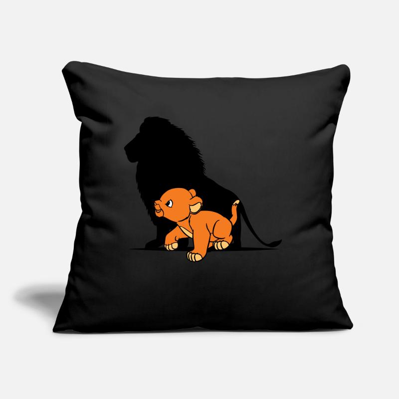 Niedlicher Löwe Schatten Tier Kinder Geschenk Sofakissen mit Füllung 45 x 45 cm