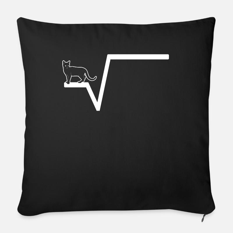 Mathe Wurzel - Sofakissen mit Füllung 45 x 45 cm - Schwarz