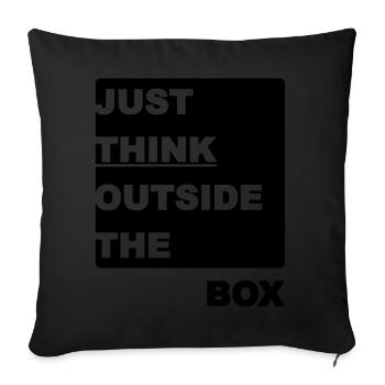 Think outside the box - Sofa pillow with filling 45cm x 45cm - black - Front