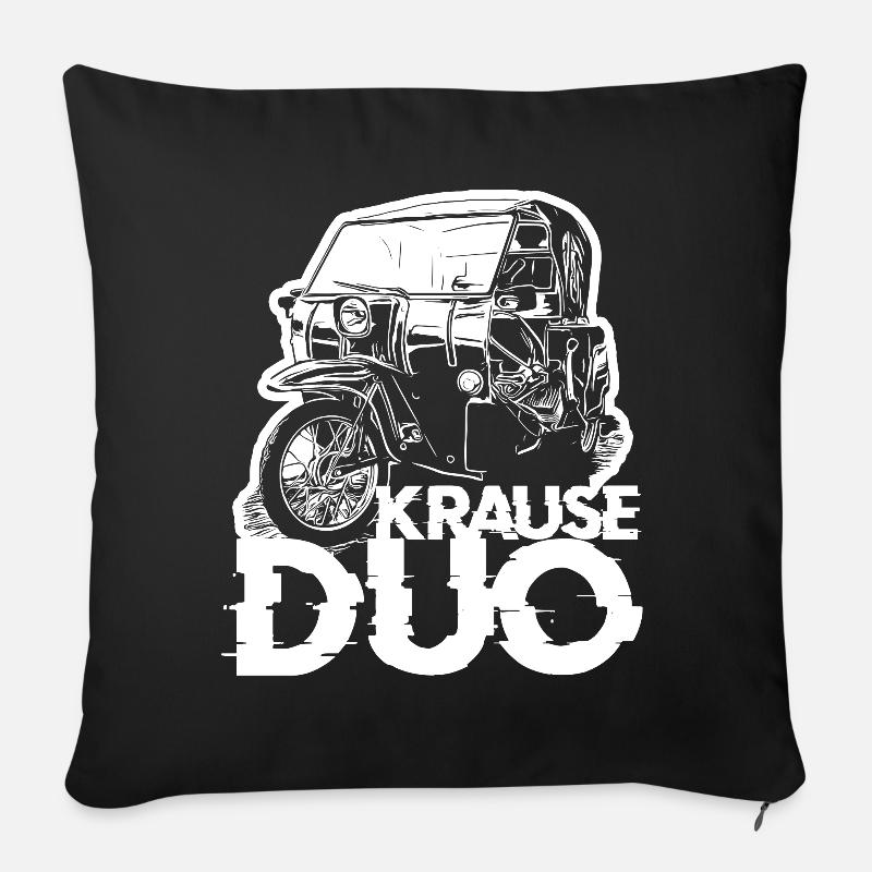 Krause Duo - Sofakissen mit Füllung 45 x 45 cm - Schwarz