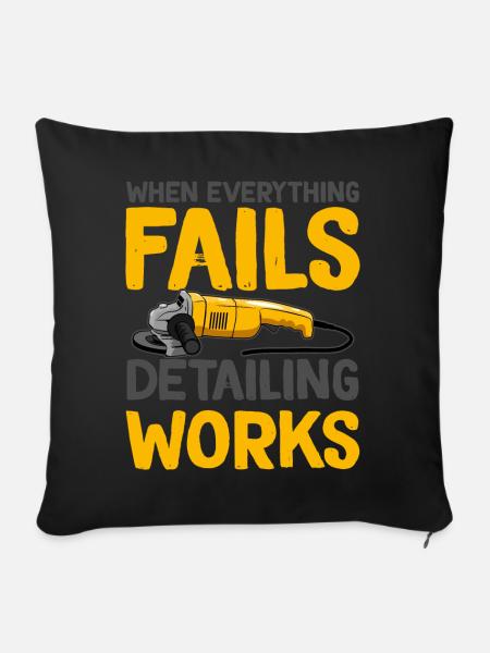 Fail Car Detailer - Sofakissen mit Füllung 45 x 45 cm - Schwarz