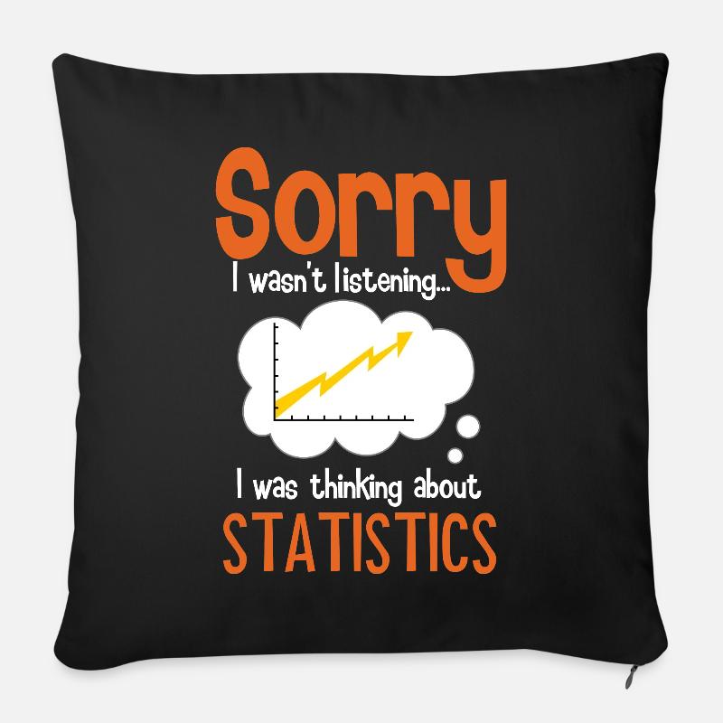 Nachdenken über Statistik - Sofakissen mit Füllung 45 x 45 cm - Schwarz