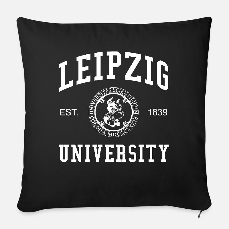 LEIPZIG UNIVERSITY - Sofakissen mit Füllung 45 x 45 cm - Schwarz