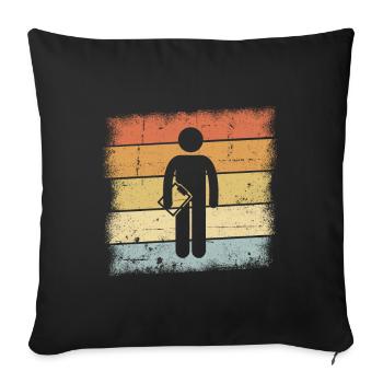 Coach Trainer Retro - Sofa pillow with filling 45cm x 45cm - black - Front