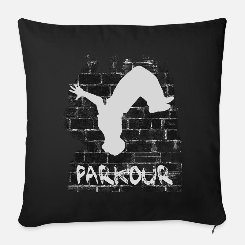 Parkour - Coussin et housse de 45 x 45 cm - noir