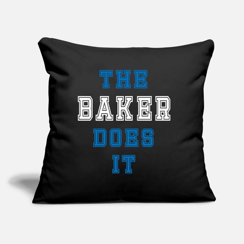 The Bäcker does it Bäcker Geschenk Sofakissen mit Füllung 45 x 45 cm