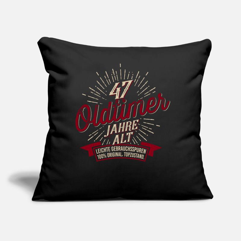 47. Geburtstag Oldtimer Sofakissen mit Füllung 45 x 45 cm