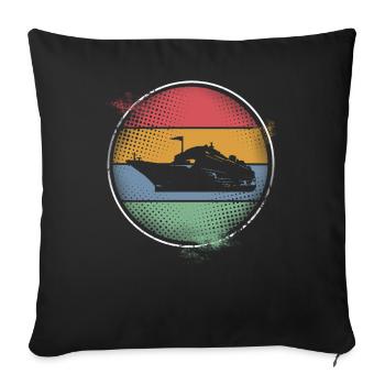 Cruise Ship Cruise - Sofa pillow with filling 45cm x 45cm - black - Front
