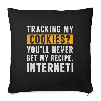 Internet Cookies Web Grandma - Sofa pillow with filling 45cm x 45cm - black - Front