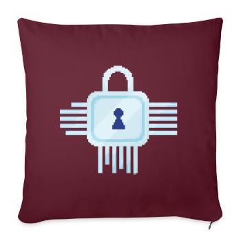 Serrure informatique Retro Pixel - Coussin et housse de 45 x 45 cm - bordeaux - Devant