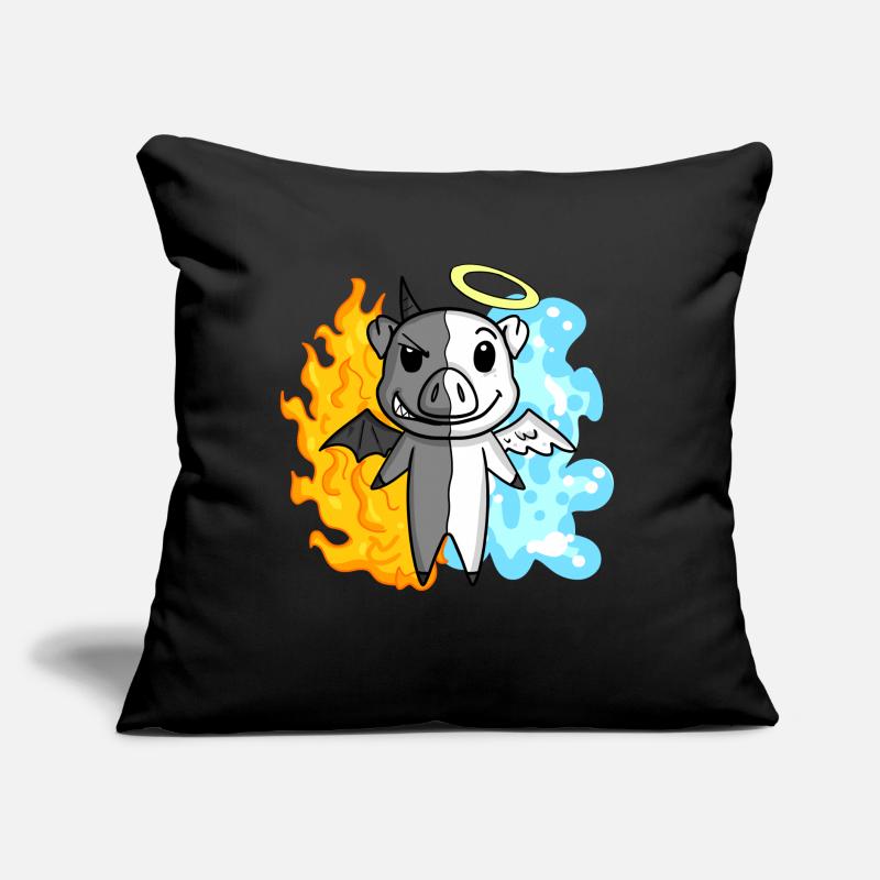 Pig - Angel and Devil Sofa pillow with filling 45cm x 45cm