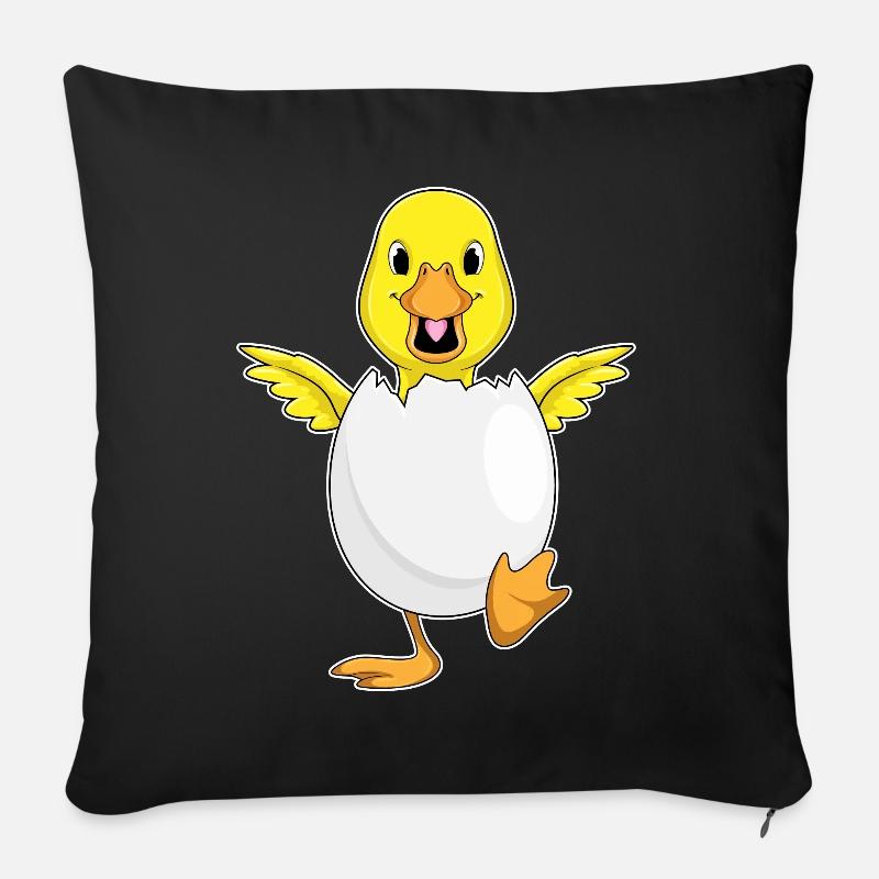 Ente Eierschale - Sofakissen mit Füllung 45 x 45 cm - Schwarz