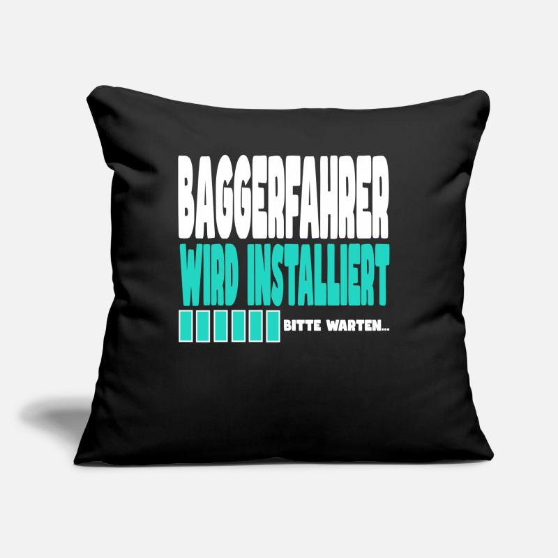 Baggerfahrer wird installiert Sofakissen mit Füllung 45 x 45 cm