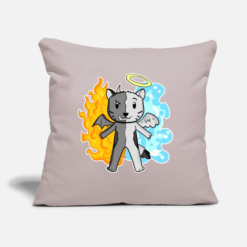 Cat Cat Breed Devon Rex - Angel and Devil Sofa pillow with filling 45cm x 45cm