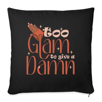 Trop glamour pour donner un sacré créateur d’ongles - Coussin et housse de 45 x 45 cm - noir - Devant