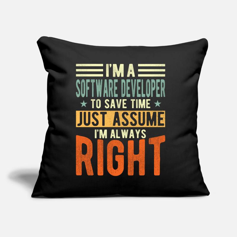 Software developer Sofa pillow with filling 45cm x 45cm