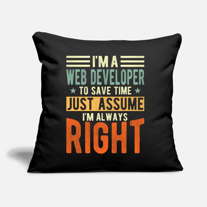 Web Developer Sofa pillow with filling 45cm x 45cm