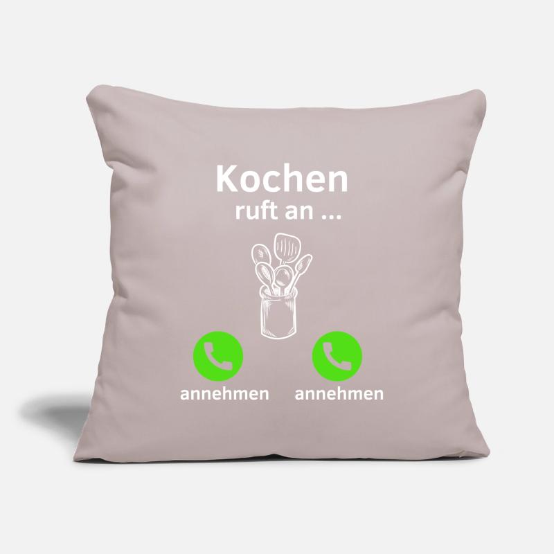 Kochen ruft an - annehmen oder annehmen? Sofakissen mit Füllung 45 x 45 cm