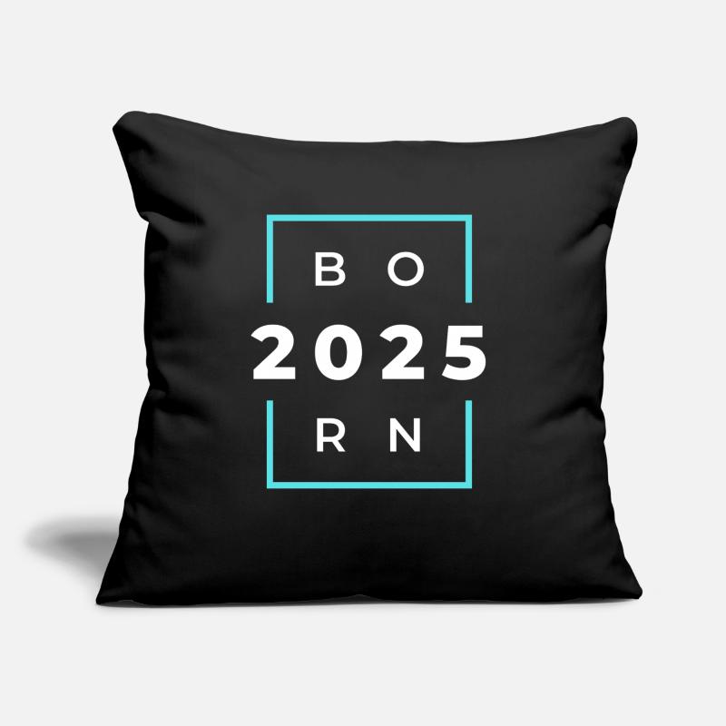 Born 2025 - Geboren im Jahr 2025 Geburts oder Sofakissen mit Füllung 45 x 45 cm