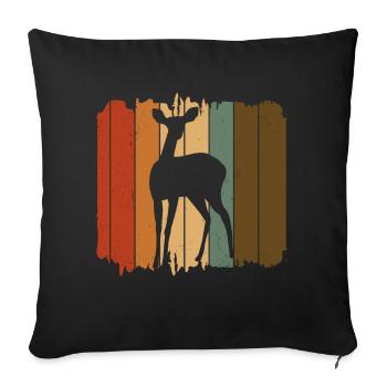 Chevreuil - Coussin et housse de 45 x 45 cm - noir - Devant