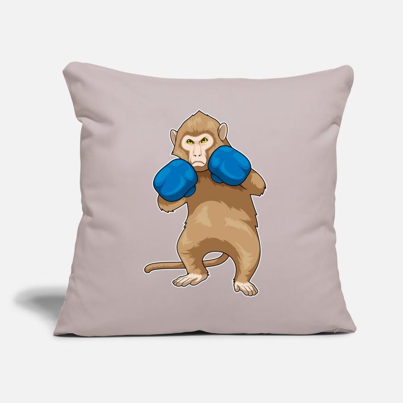 Monkey Boxer Gants de boxe Boxe Boxe Coussin et housse de 45 x 45 cm