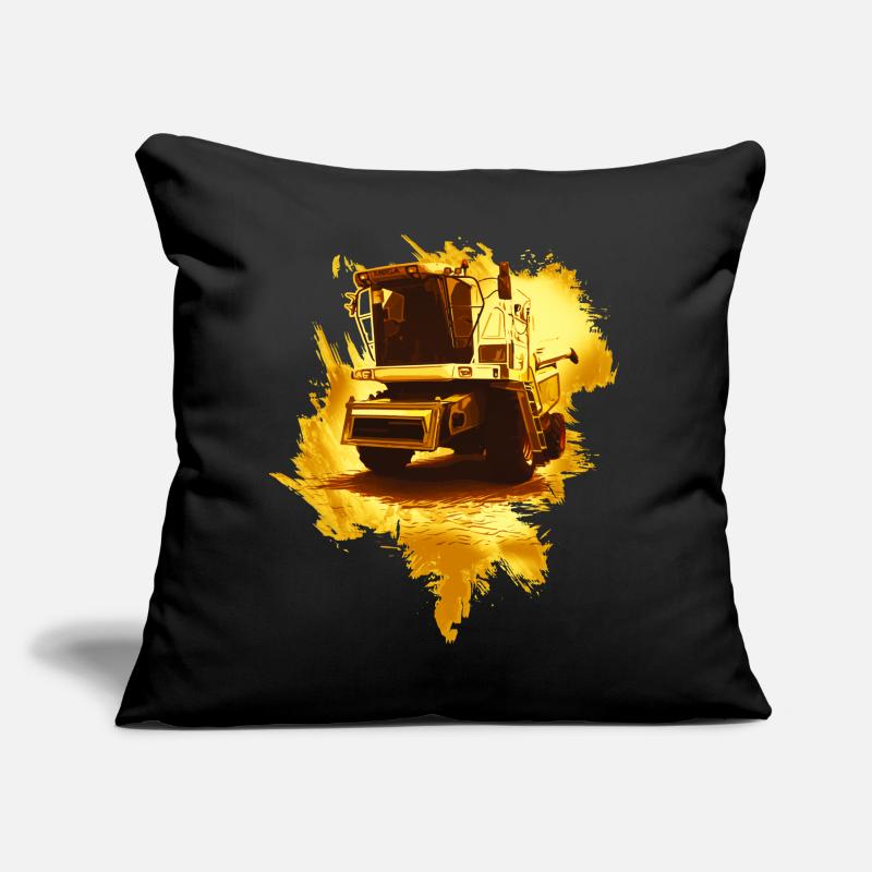 Moissonneuse-batteuse or Coussin et housse de 45 x 45 cm