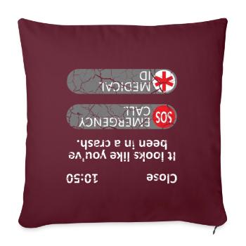 On dirait que vous avez été victime d’un accident - Coussin et housse de 45 x 45 cm - bordeaux - Devant