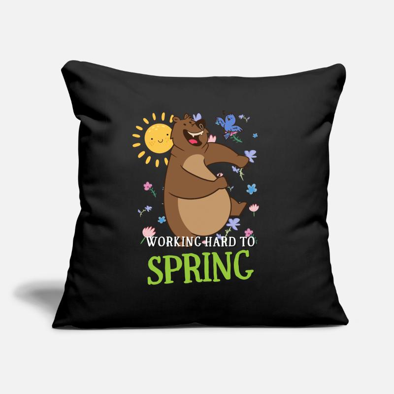 Working Hard To Hate Spring Allergiker Spruch Sofakissen mit Füllung 45 x 45 cm