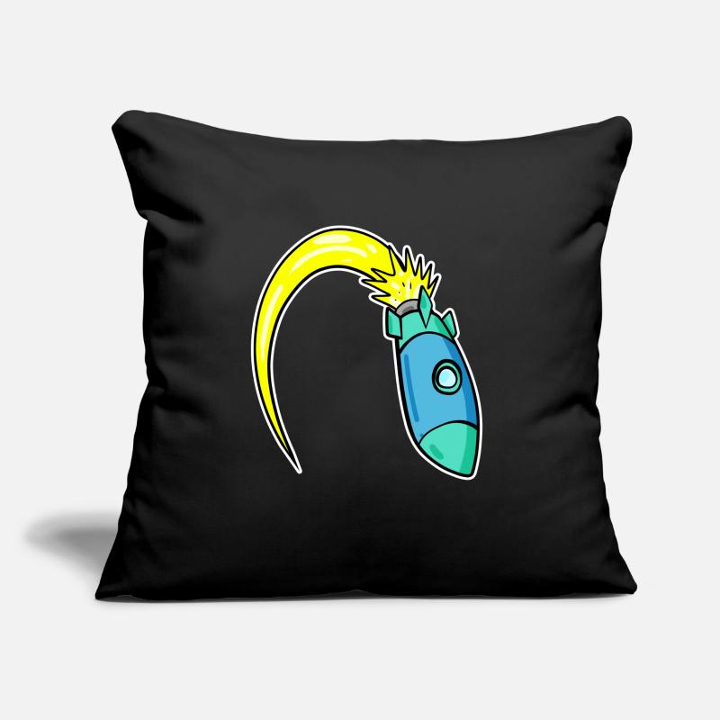 Fusée Coussin et housse de 45 x 45 cm