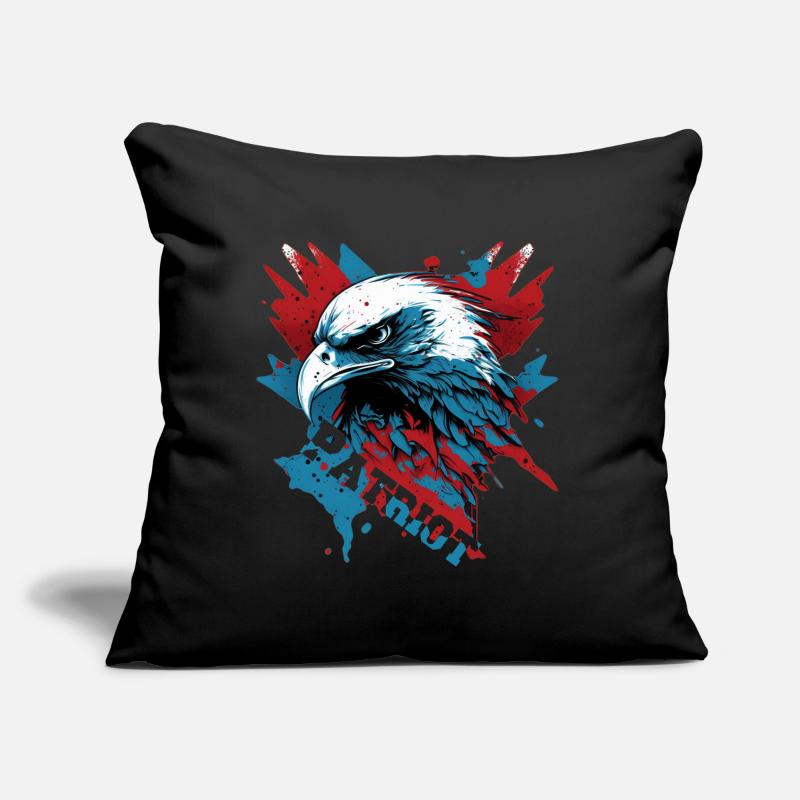 Patriotic eagle with lettering Sofa pillow with filling 45cm x 45cm