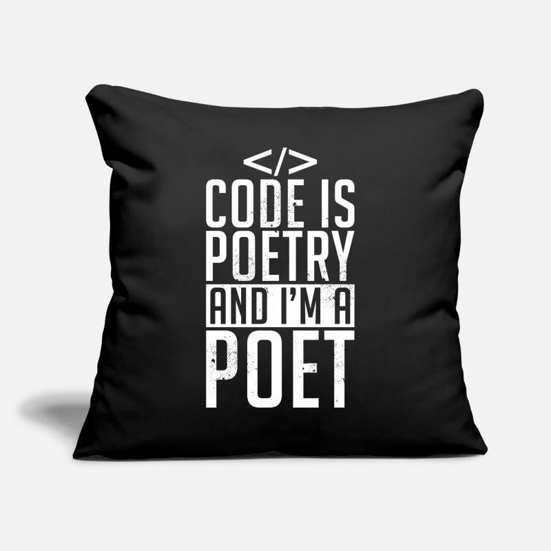 Code Codeur Programmeur Développeur Codeur Coussin et housse de 45 x 45 cm