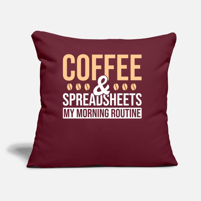 Café de table comptable Coussin et housse de 45 x 45 cm