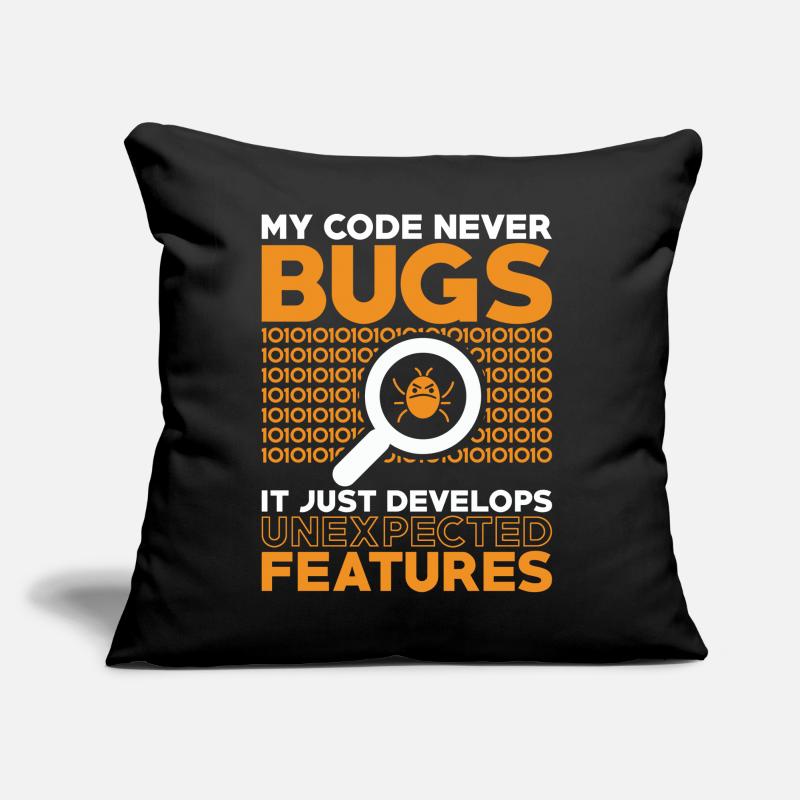 Code Codeur Programmeur Développeur Codeur Coussin et housse de 45 x 45 cm