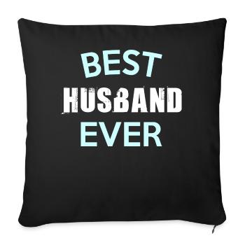 BEST HUSBAND EVER - Sofa pillow with filling 45cm x 45cm - black - Front