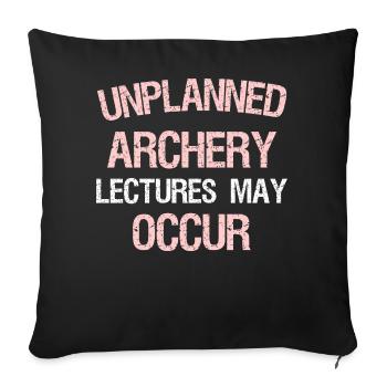 DES CONFÉRENCES DE TIR À L’ARC NON PLANIFIÉES PEUVENT AVOIR LIEU - Coussin et housse de 45 x 45 cm - noir - Devant