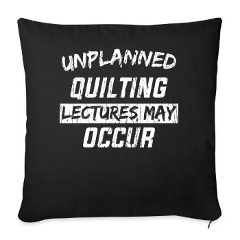 DES CONFÉRENCES IMPRÉVUES SUR LA COURTEPOINTE PEUVENT AVOIR LIEU - Coussin et housse de 45 x 45 cm - noir - Devant