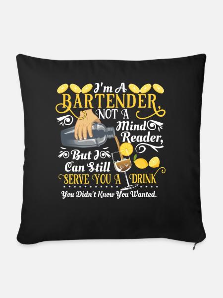 Bartender - Sofakissen mit Füllung 45 x 45 cm - Schwarz