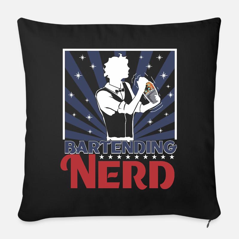 bartending nerd - Sofakissen mit Füllung 45 x 45 cm - Schwarz