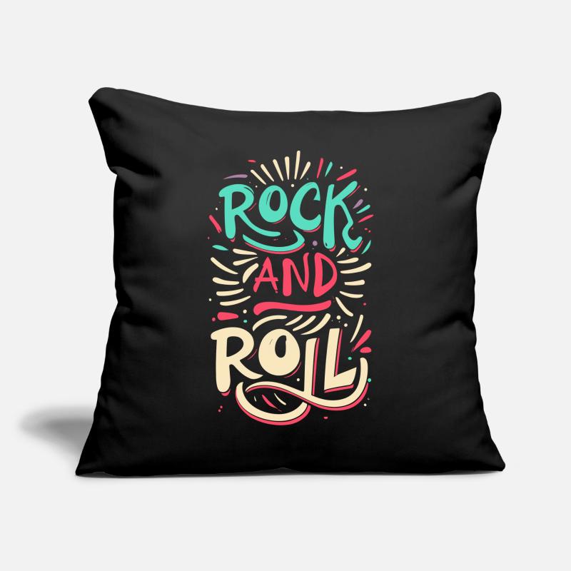 Devise de la déclaration rock and roll Coussin et housse de 45 x 45 cm