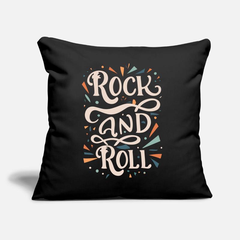 Devise de la déclaration rock and roll Coussin et housse de 45 x 45 cm