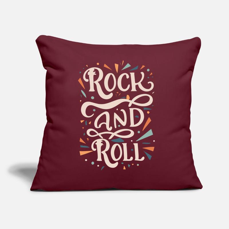 Devise de la déclaration rock and roll Coussin et housse de 45 x 45 cm