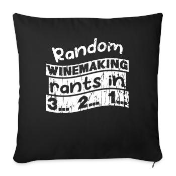 Random Winemaking rants in 3... 2... 1... - Sofakissen mit Füllung 45 x 45 cm - Schwarz - Vorne
