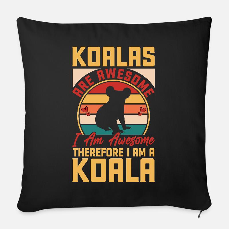 Koala - Sofakissen mit Füllung 45 x 45 cm - Schwarz
