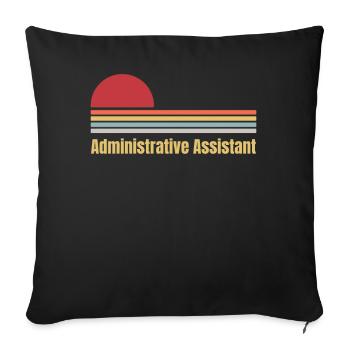 Assistante administrative - Coussin et housse de 45 x 45 cm - noir - Devant