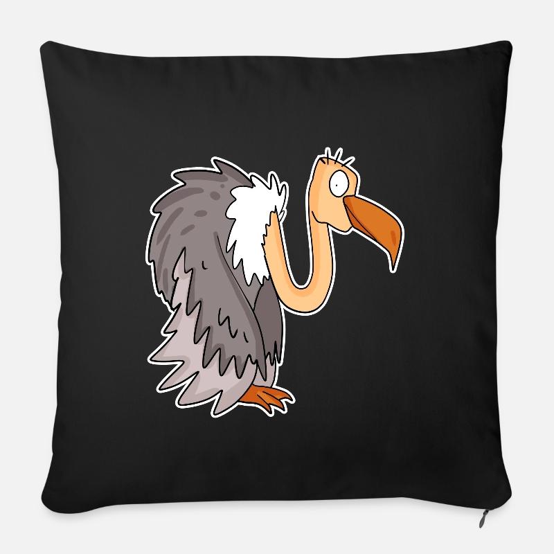 Geier - Sofakissen mit Füllung 45 x 45 cm - Schwarz