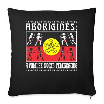 Aborigines: A Culture - Sofa pillow with filling 45cm x 45cm - black - Front