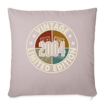 20th Birthday 2004 Vintage Retro Vinatge - Sofa pillow with filling 45cm x 45cm - light taupe - Front