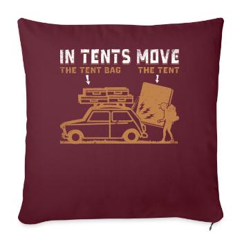 in tents move the tent bag the tent - Sofa pillow with filling 45cm x 45cm - burgundy - Front